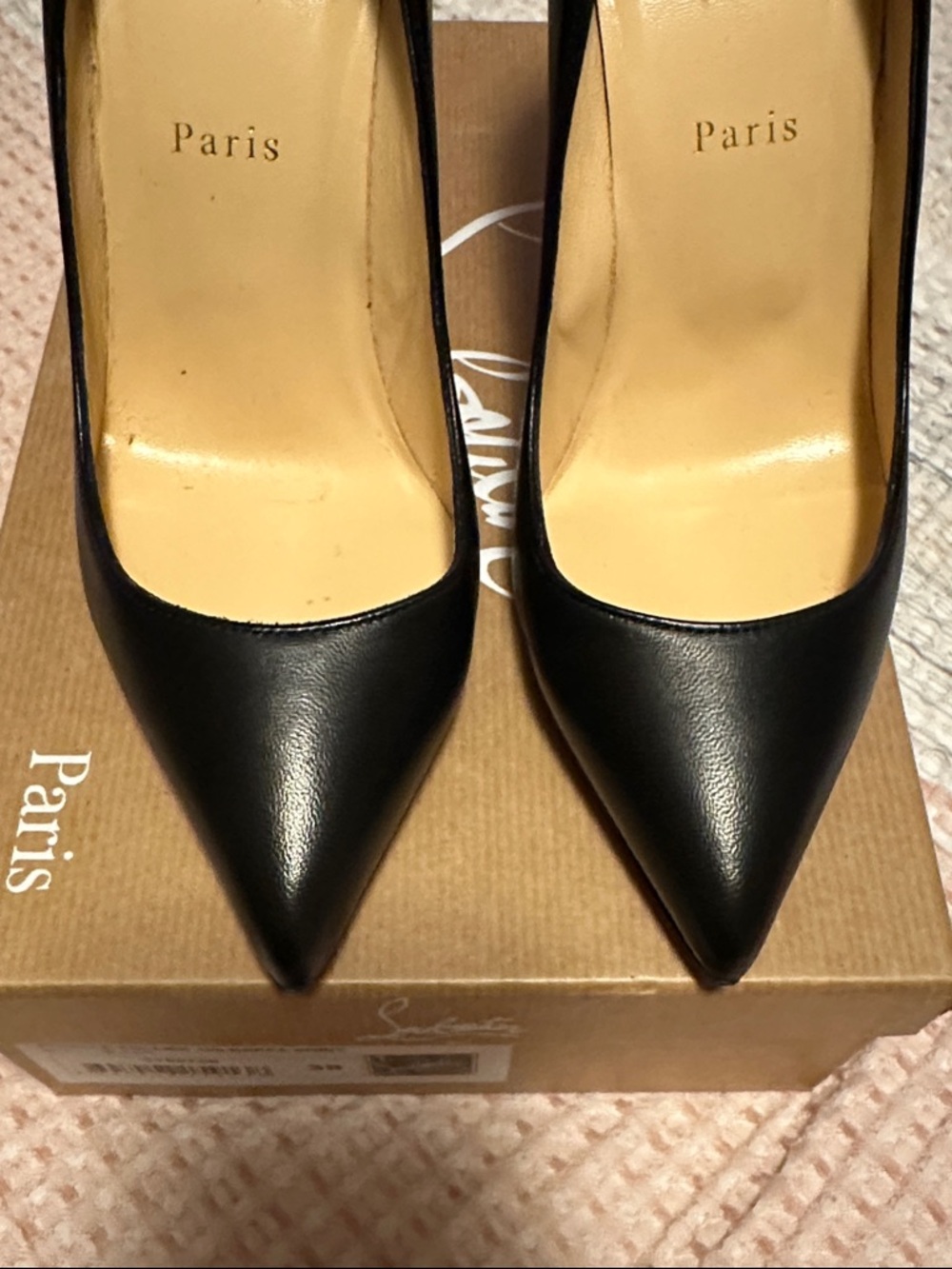 Christian Louboutin Pigalle Follies 100 Nappa Shiny Black Size 39 - Picture 8 of 8